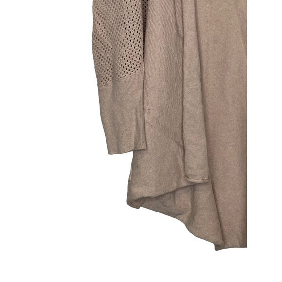 Democracy Women's Sweater Open Front Mesh Cardigan‎ Dolman Sleeve  Tan Sz. XL - Picture 4 of 11